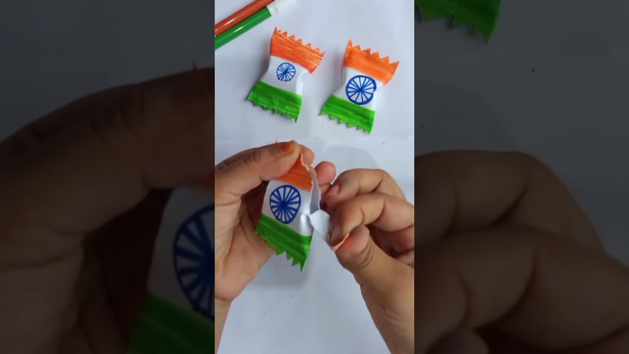 Creative Indian Flag Toffee 🍬 | Trending Art & Craft Idea