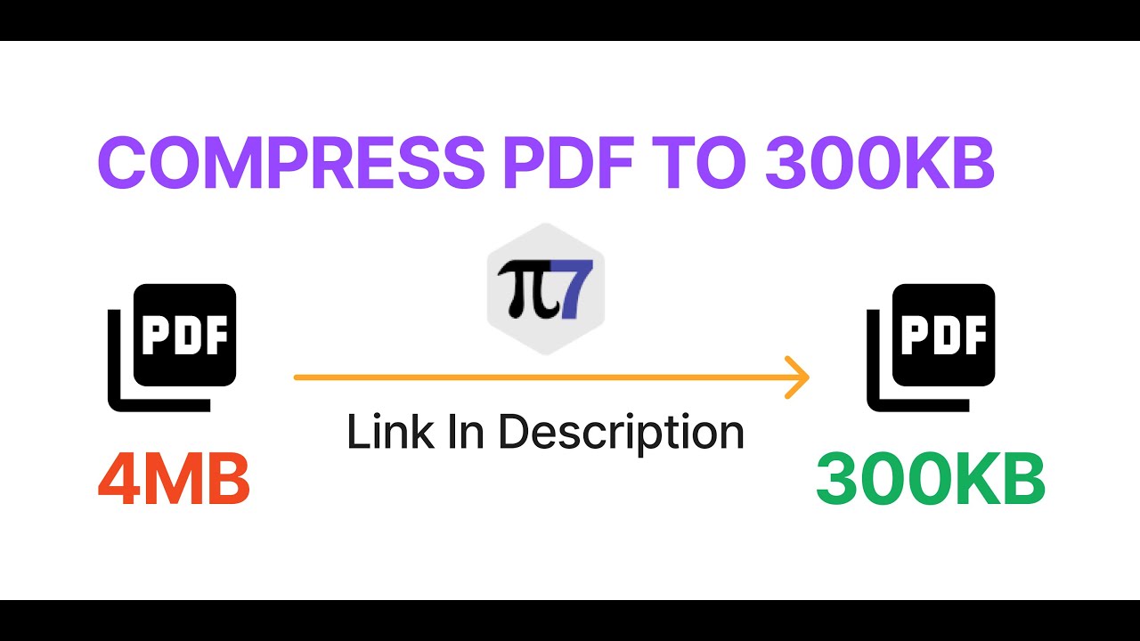Compress PDF to 300KB Online | Pi7 PDF Tool
