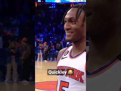 Immanuel Quickley HILARIOUS Reaction To The 2 FTs To Secure His 1st 40-PT Game 😂 | #shorts