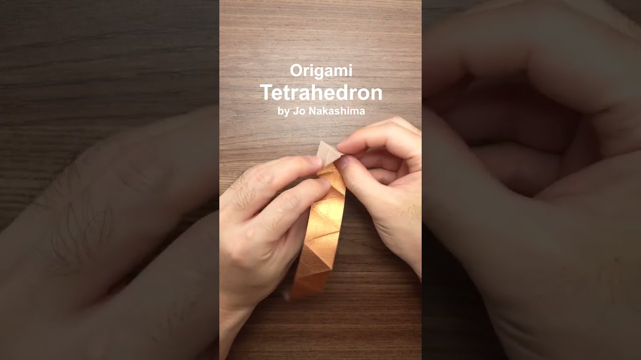 How to make an origami tetrahedron from a strip of paper #shorts
