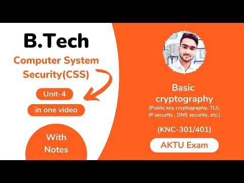 Unit 4 : Basic cryptography in CSS AKTU With Notes | BTech 2nd Year KNC 301/401