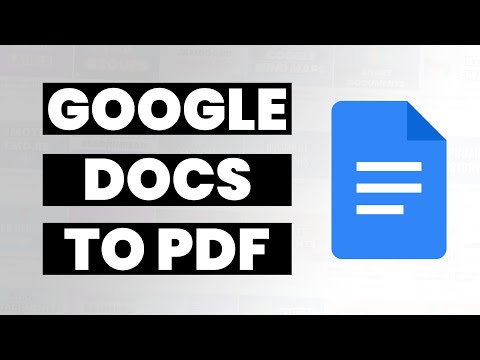 How to download Google Docs as a PDF