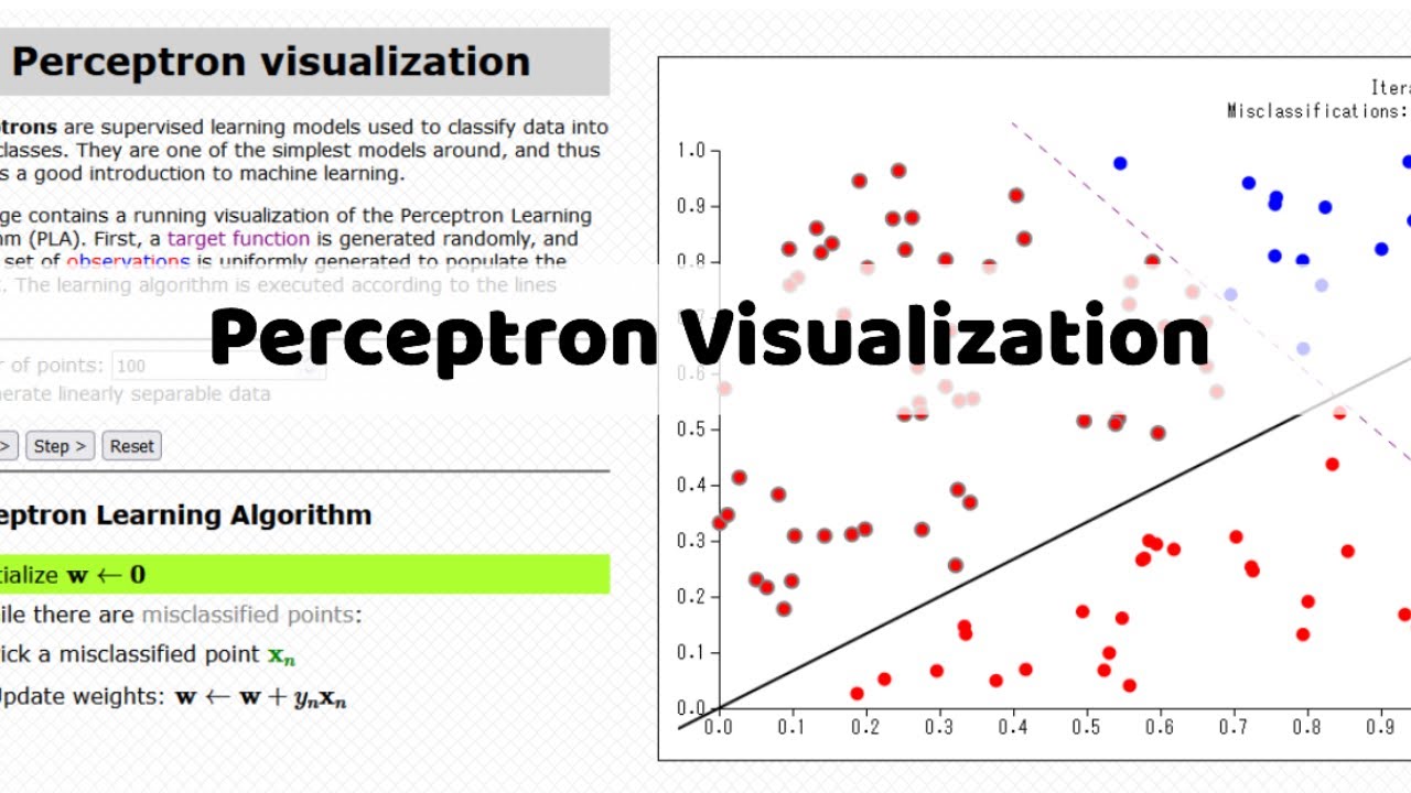 Perceptron Learning Algorithm Visualization 📊