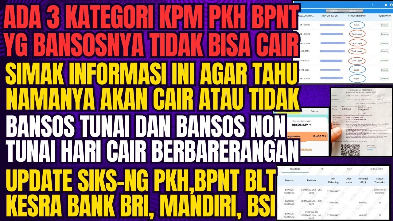 3 Kategori KPM Tak Cair Bansos, Tapi Bansos Cair Hari Ini❗