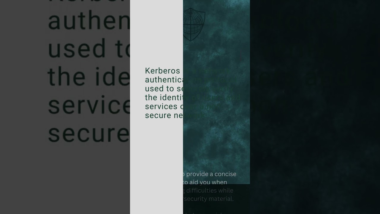 Kerberos: Cybersecurity Mini Dictionary #shorts