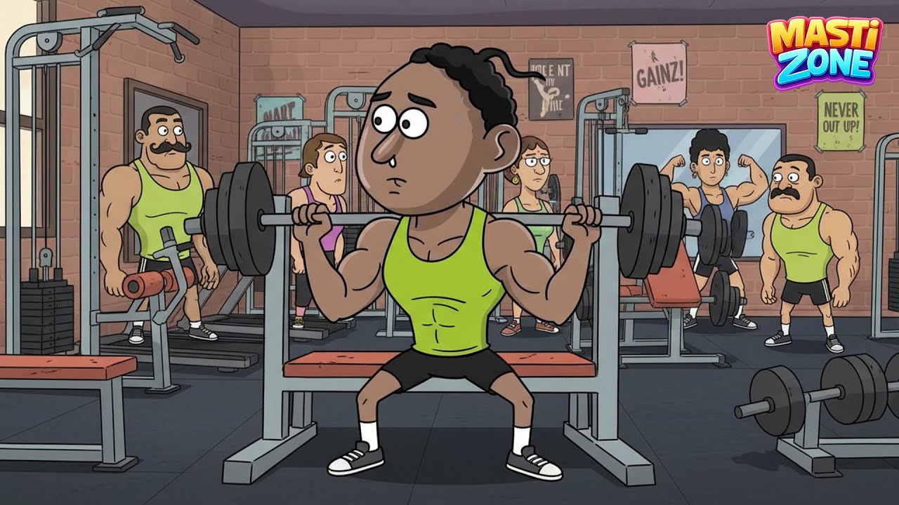 Natia's Gym Adventure 😋 | Funny Cartoon Story