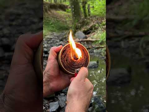 DIY Emergency Survival Burner — Waterproof & Windproof! ✅ #camping #survival #outdoors