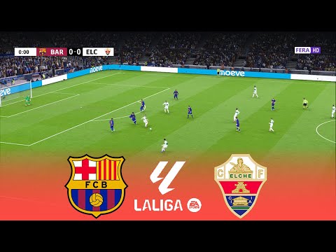 BARCELONA vs ELCHE Live | La Liga 2025 | 02 November 2025 | Simulation PES 2021 Gameplay