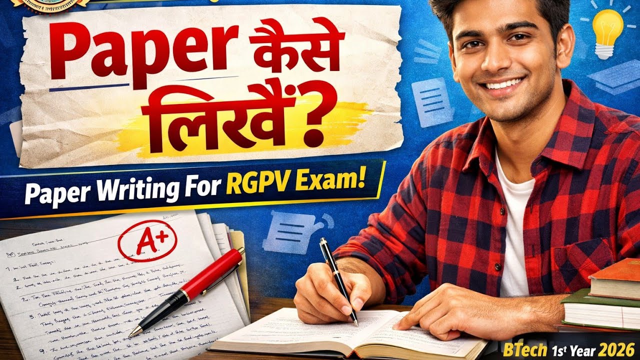 RGPV 1st Year Exam में Paper 📜 कैसे लिखें? |  Paper Writing For RGPV Exam | BTech 1st Year 2026
