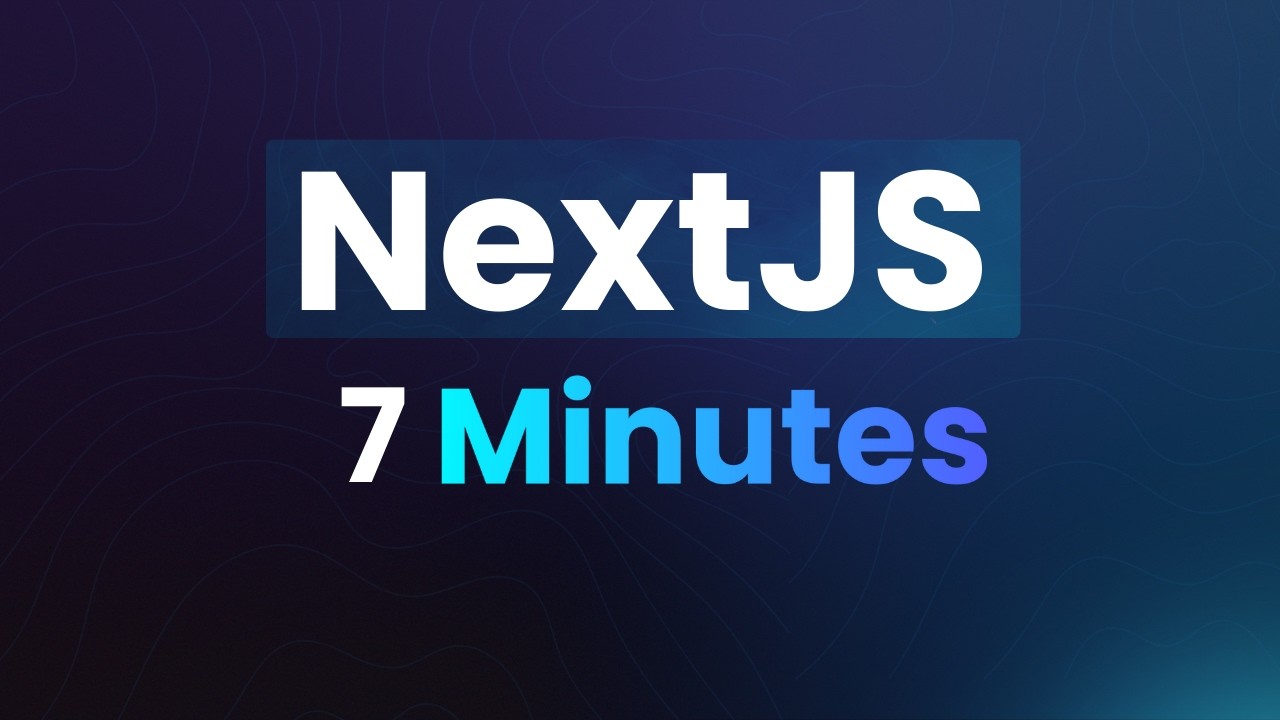 Learn NextJS in 7 Minutes 🚀