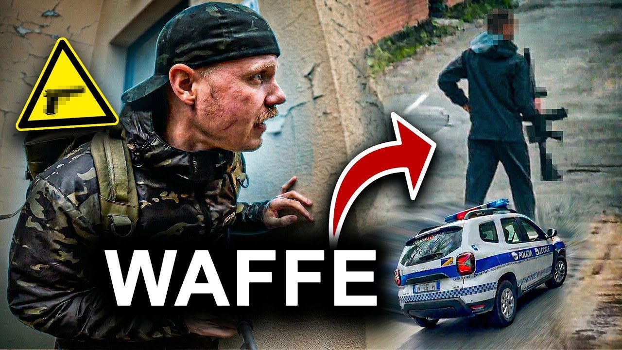 MANN MIT WAFFE ZERSTÖRT LOST PLACE! POLIZEI MUSS KOMMEN! 😳🚓