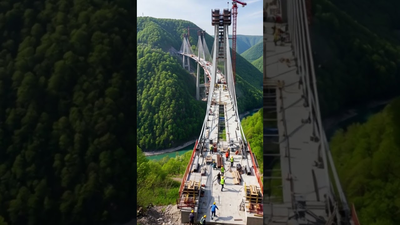 Spectacular Suspension Bridge Over Forest Valley 🌉