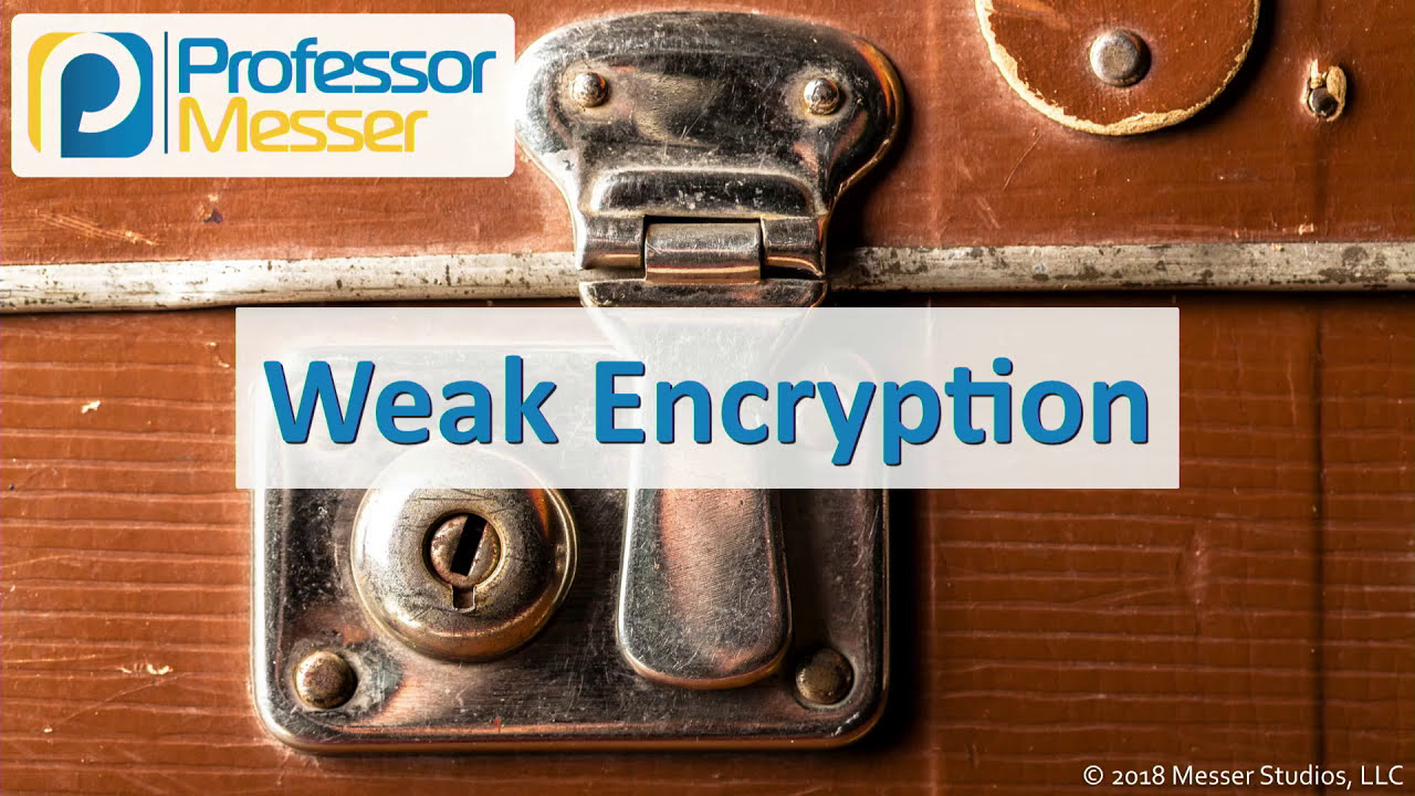 Weak Encryption Explained: Key Concepts for CompTIA Security+ SY0-501 🚨