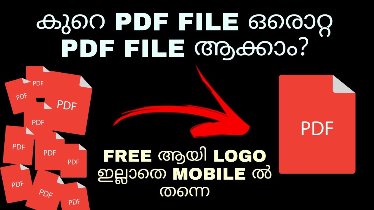 How to Merge Multiple PDF Files into One on Mobile for Free Without Logo (Malayalam)