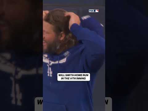 Will Smith hits a CLUTCH home run in 11th inning to give Dodgers the lead! 😱 #mlb #dodgers