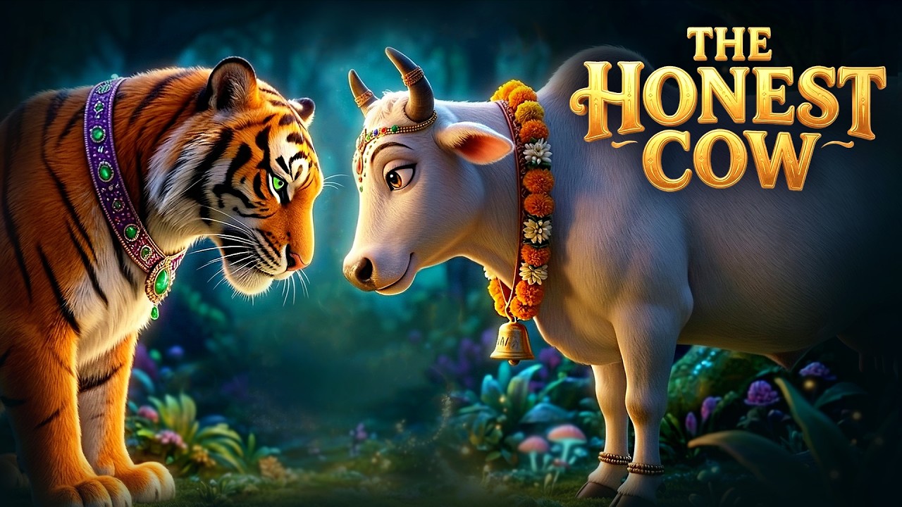 The Honest Cow and the Tiger 🐮🐯 | English Moral Stories | Bedtime Stories