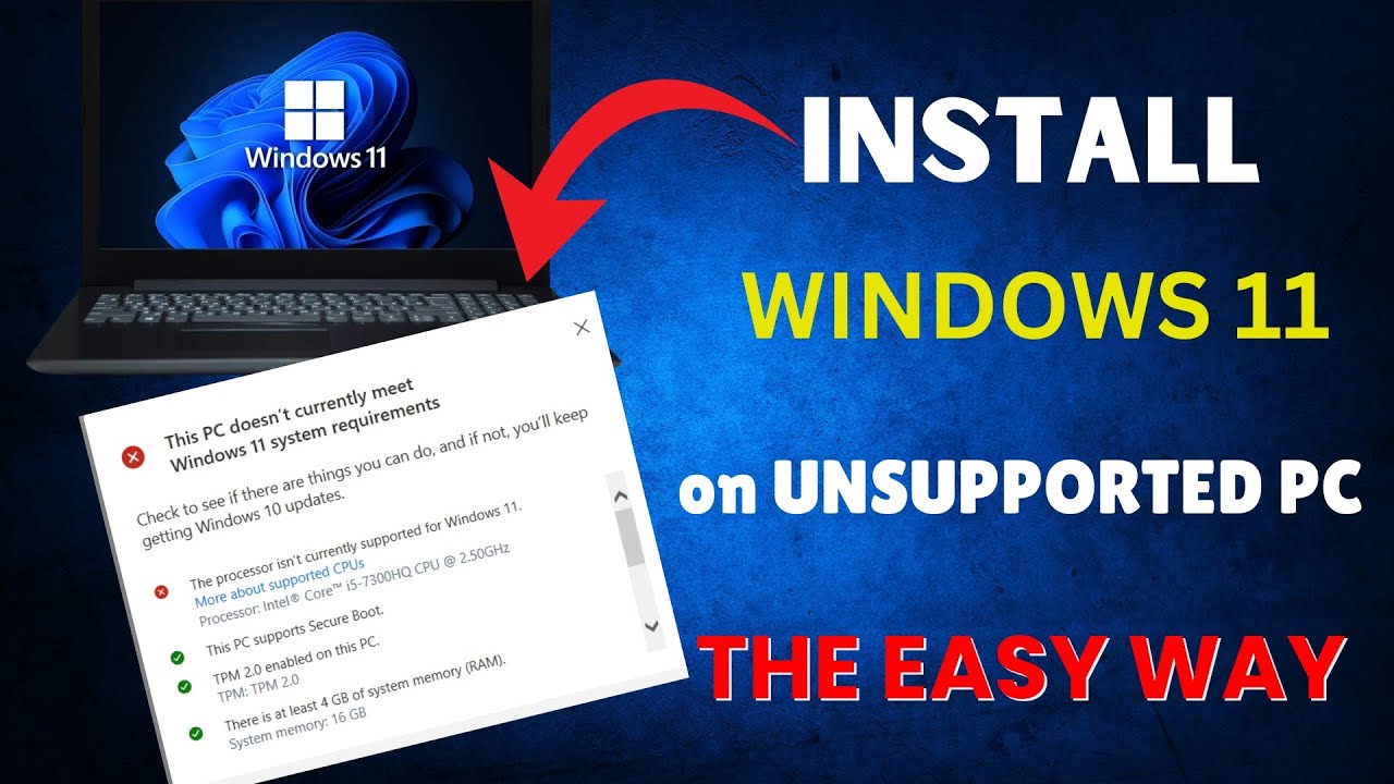 Install Windows 11 on Unsupported PCs with One Command 🚀