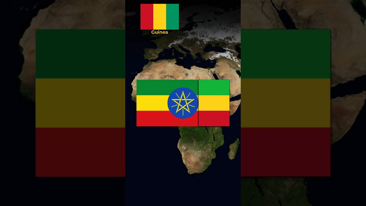 Discover Hidden Country Flags in Ethiopia’s Flag 🇪🇹 | Fun & Educational Shorts