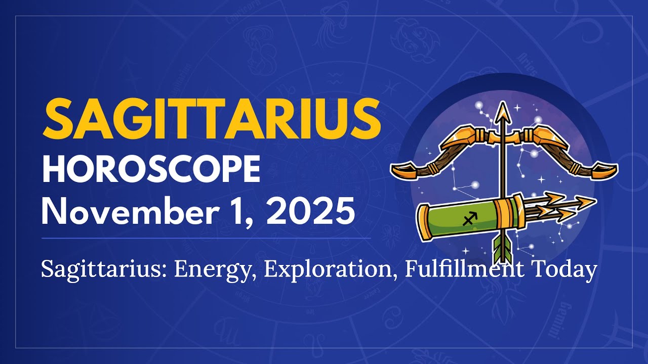 Sagittarius Daily Horoscope for November 1, 2025 ♐️ | Discover Your Energy and Opportunities Today