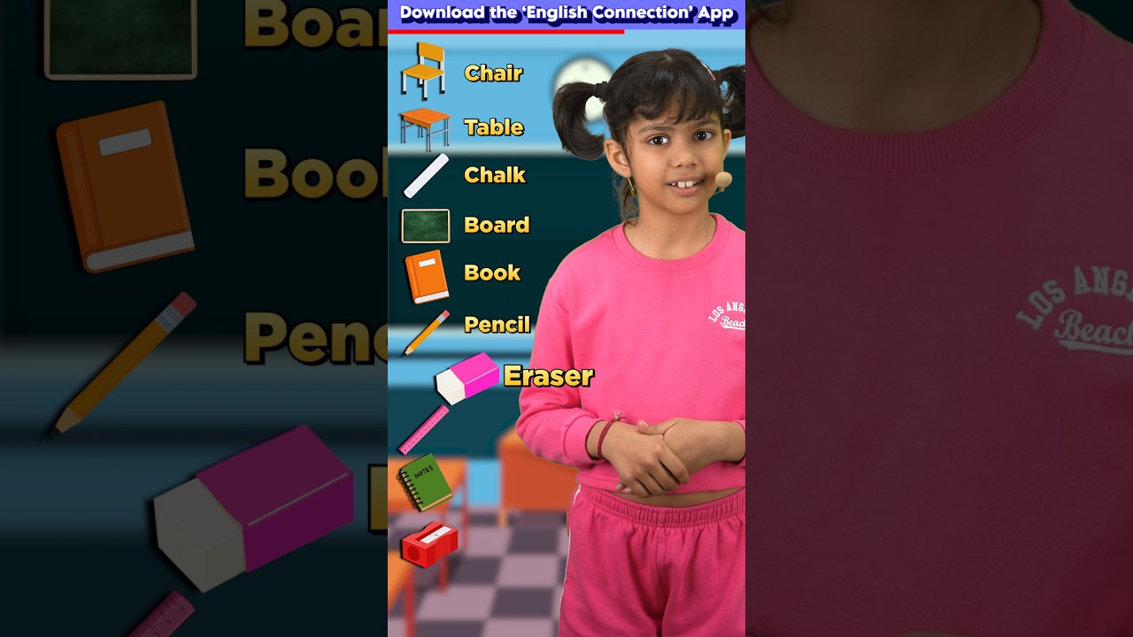 10 Essential Classroom Objects in English 📝 | Kids Vocabulary with Adi