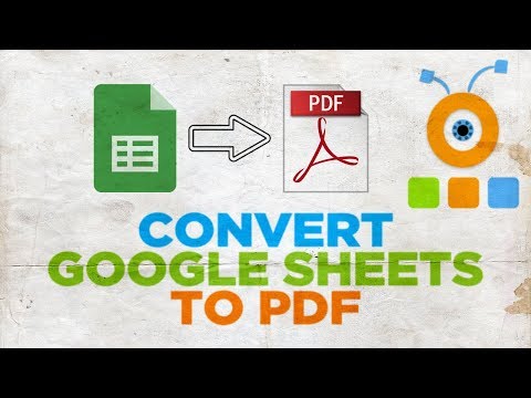 How to Convert Google Sheets to PDF using Google Drive