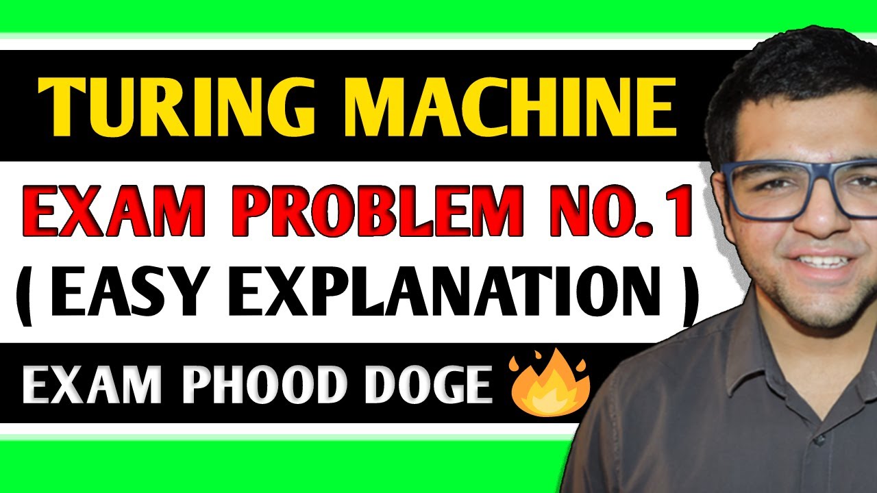 Turing Machine Exam Problem No. 1 - Theoretical Computer Science (Hindi)