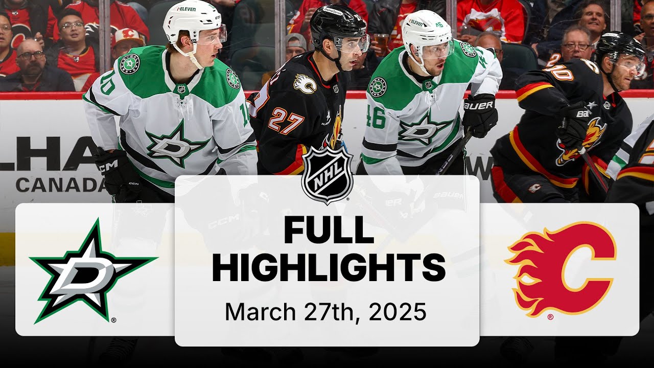 NHL Highlights: Stars vs. Flames (March 27, 2025) 🏒