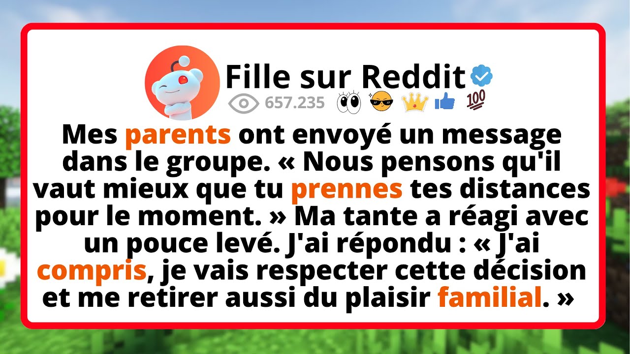 Parents suggèrent que je prenne mes distances