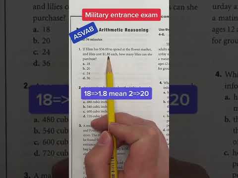 ASVAB AFQT Arithmetic Reasoning answer 1