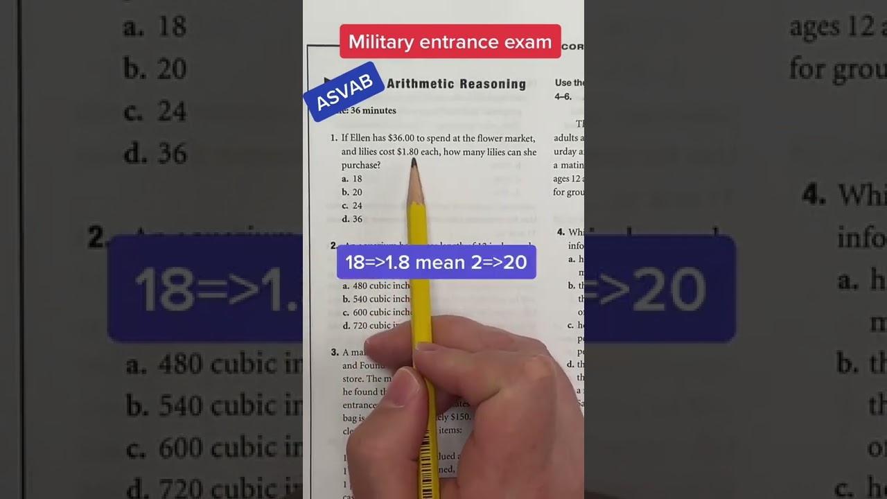 Master the ASVAB AFQT Arithmetic Reasoning with Answer 1 ✔️