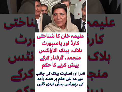Aleema Khan's identity card and passport blocked, bank accounts frozen, order to arrest and produce