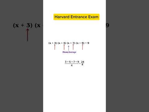 Harvard Entrance Exam!!! #maths #math #Harvard