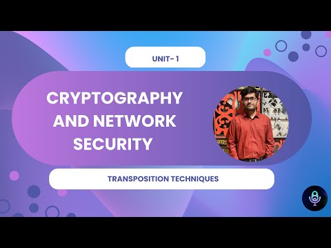 CRYPTOGRAPHY & NETWORK SECURITY(8) Cryptography Techniques Transposition Technique