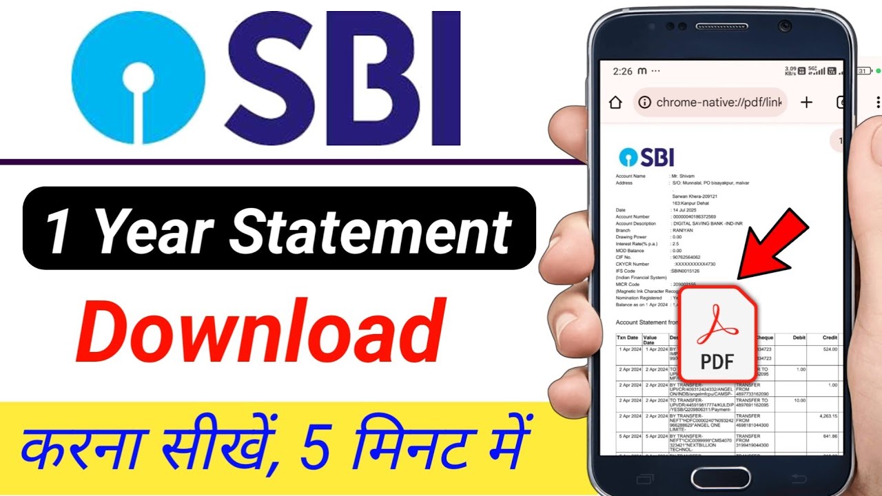 SBI PDF Bank Statement Password Guide 🔐