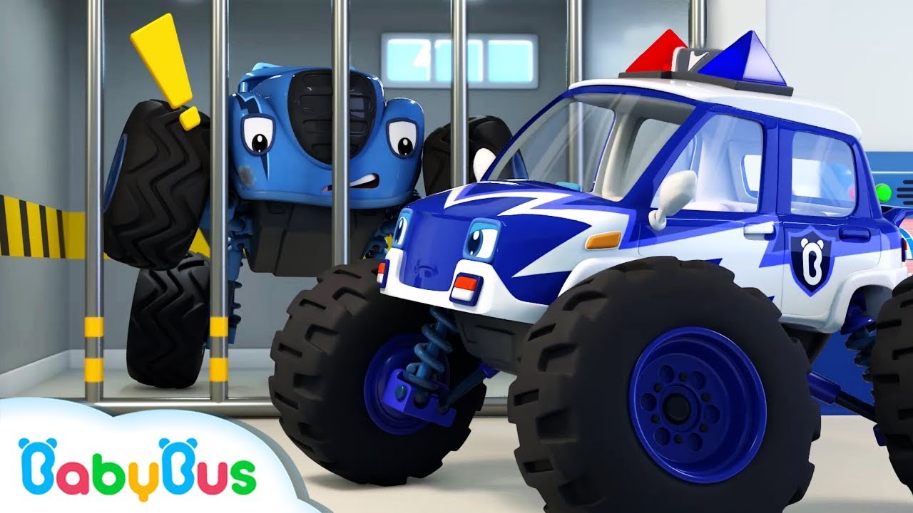 Exciting Monster Police Car Song 🚓 | Fun Police Cartoon & Nursery Rhymes for Kids