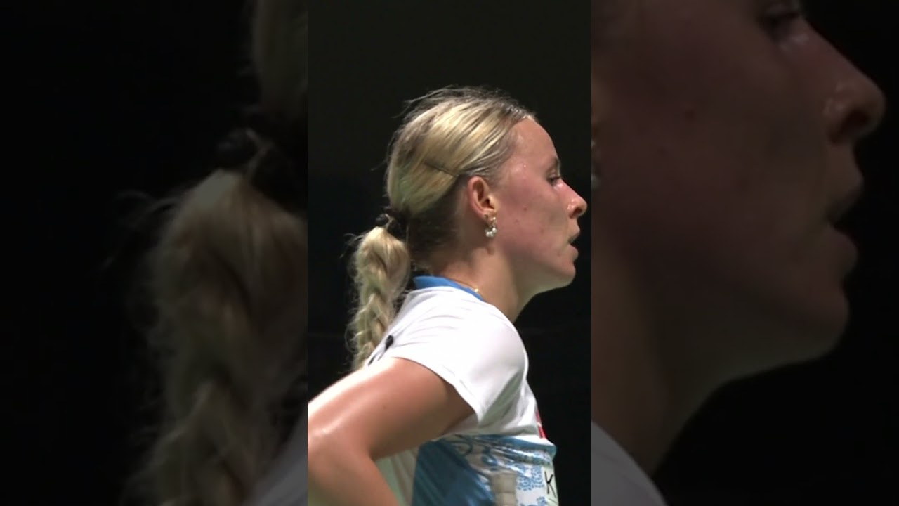 Incredible Save by Mia Blichfeldt! πΈ | Badminton Highlights #shorts