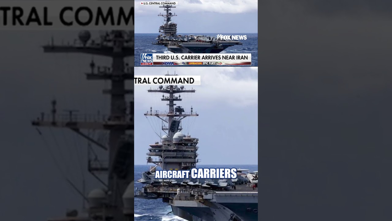 DEVELOPING: Third US aircraft carrier arrives in Middle East #shorts
