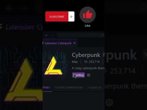 Cyber punk VScode theme 🔥👌 #coding