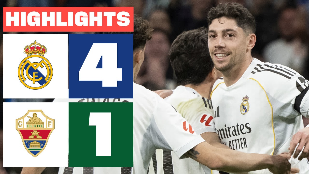 Real Madrid 4-1 Elche: Resumen La Liga ⚽