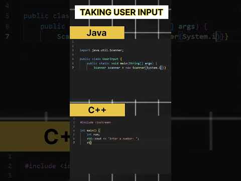 C++ Vs Java - Taking User Input