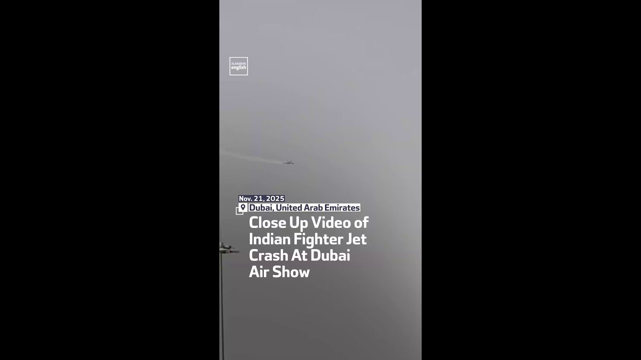 Indian Tejas Jet Crashes at Dubai Airshow ✈️