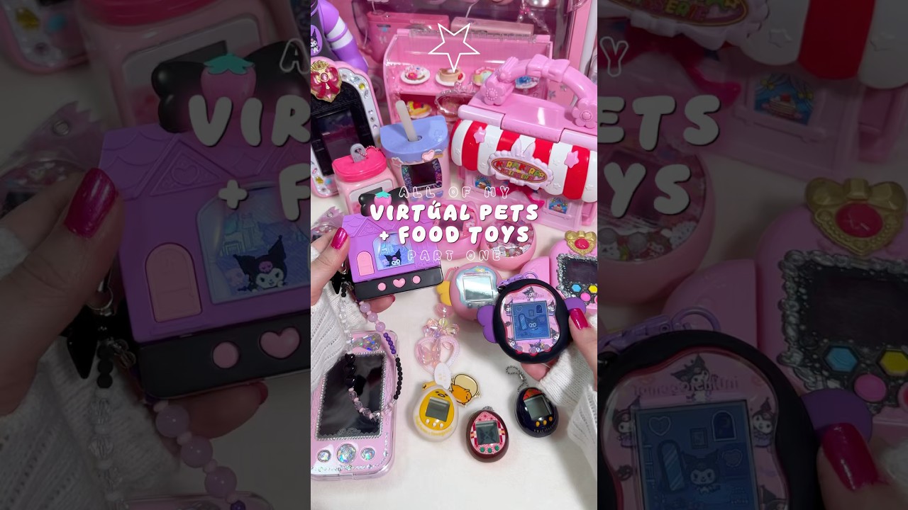 part one of my #virtualpet collection 🥹🤏 #tamagotchi #digitalpet #kawaii #cutetoys