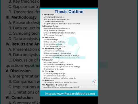 Thesis Outline #thesis