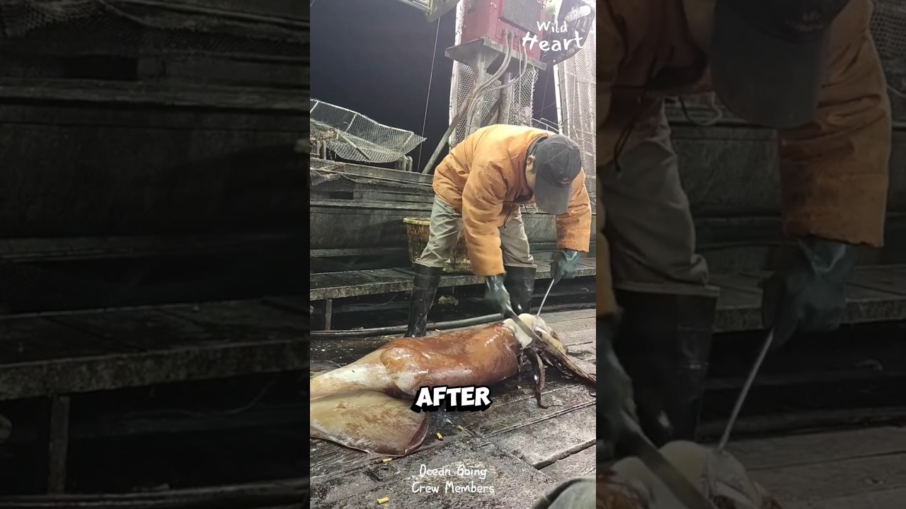 Processing a Fresh Giant Squid π¦