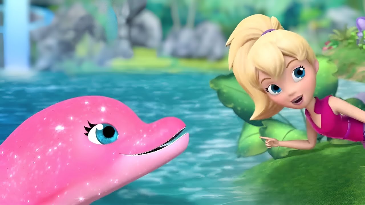 Polly Pocket Waterfall Adventure with Dolphins 🌊