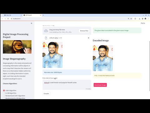 Python Image Steganography using Streamlit app