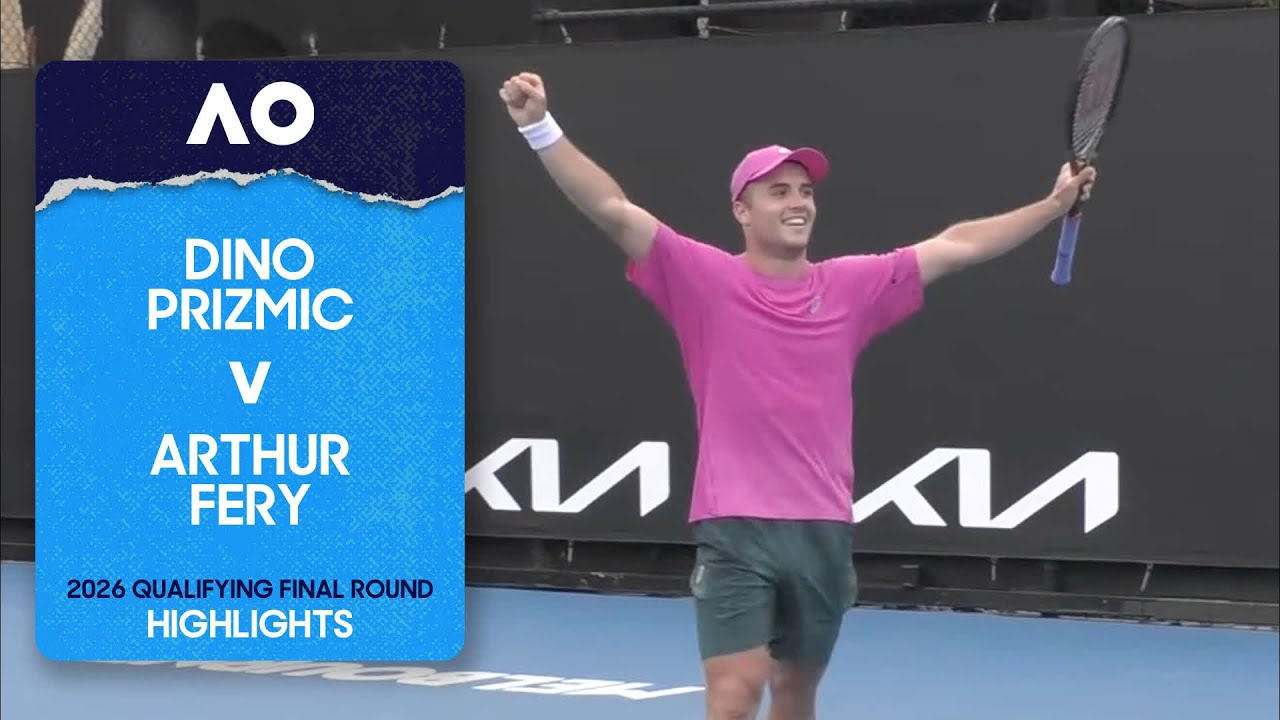 Dino Prizmic vs Arthur Fery | Australian Open 2026 Qualifiers 🎾