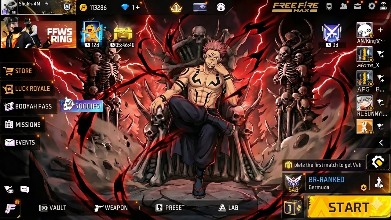 Free Fire x Jujutsu Kaisen Collaboration 🔥