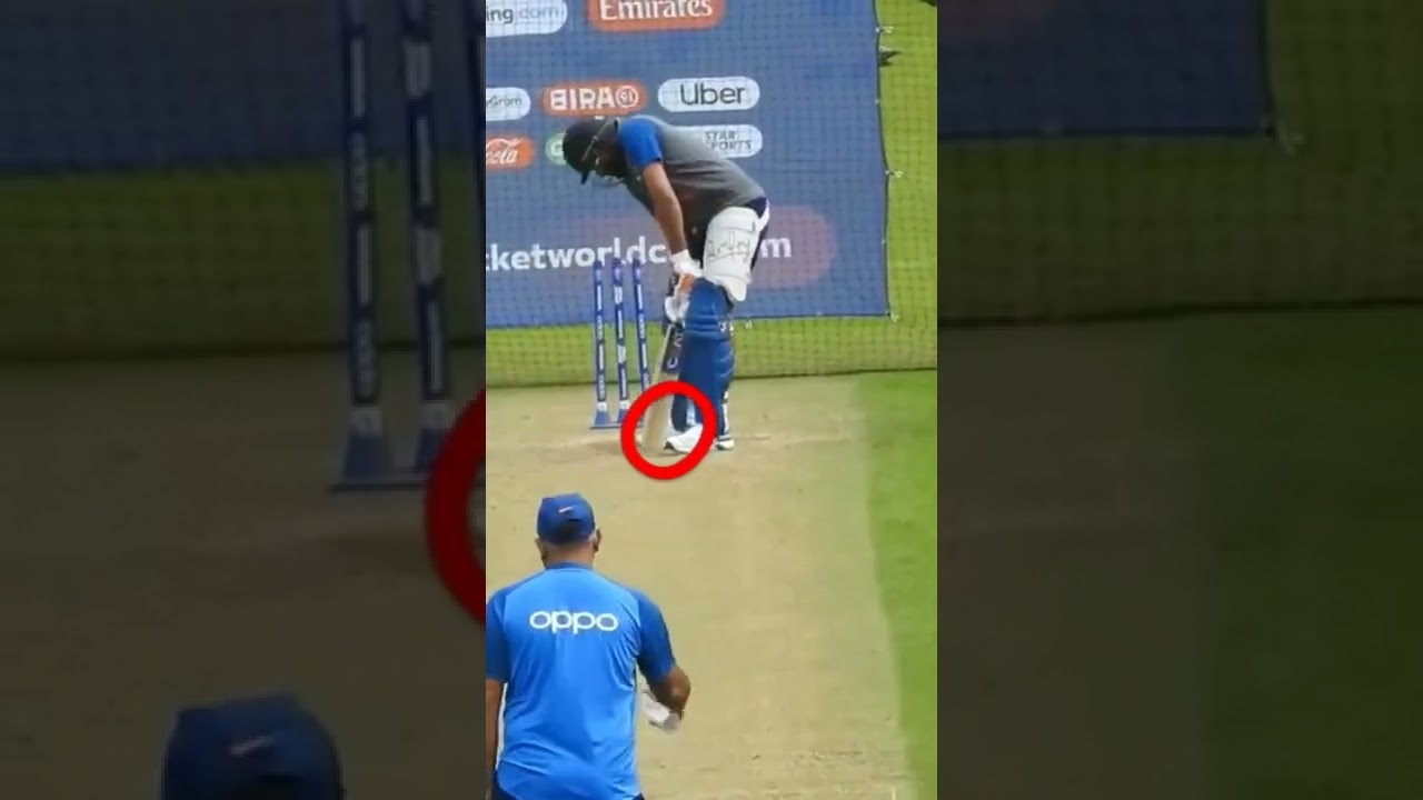 Rohit Sharma's Step Out vs Off Spin in Nets ⚾