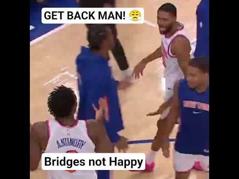 Mikal Bridges not happy with Knicks transition D #nba#highlights #sports #viralshorts #ballislife